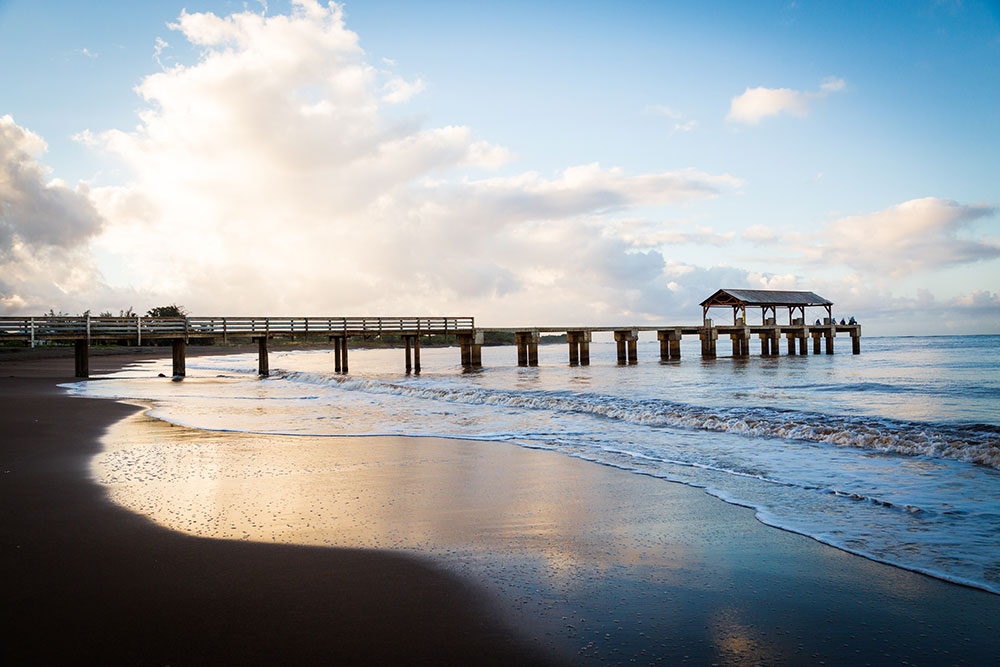 Waimea Pier in Kauai by Cherie Carter