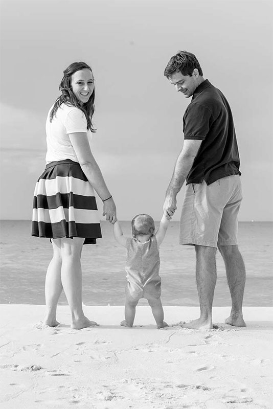 Cherie Carter Photography - Family Beach Portrait BW