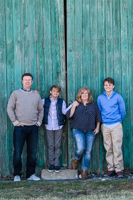 Cherie Carter Photography - Family Portrait in front of Barn Doors